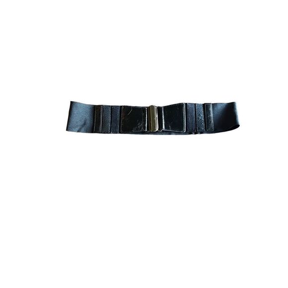 Kohls NWT wide Black stretch belt, elastic waist hook strap size M/L - Picture 1 of 8